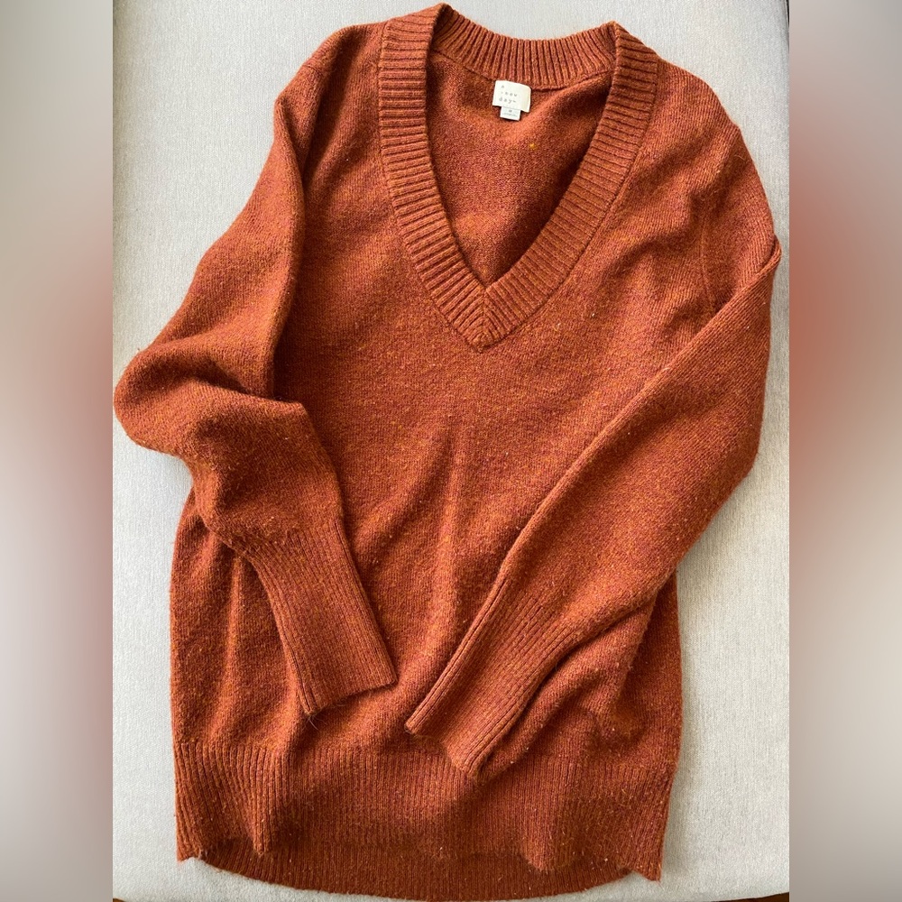 a new day Terracotta V-Neck Sweater